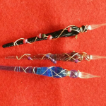 Miniature glass pens by Brenda Broadbent