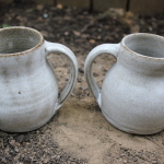 Hand thrown mugs by Jane Broadbent